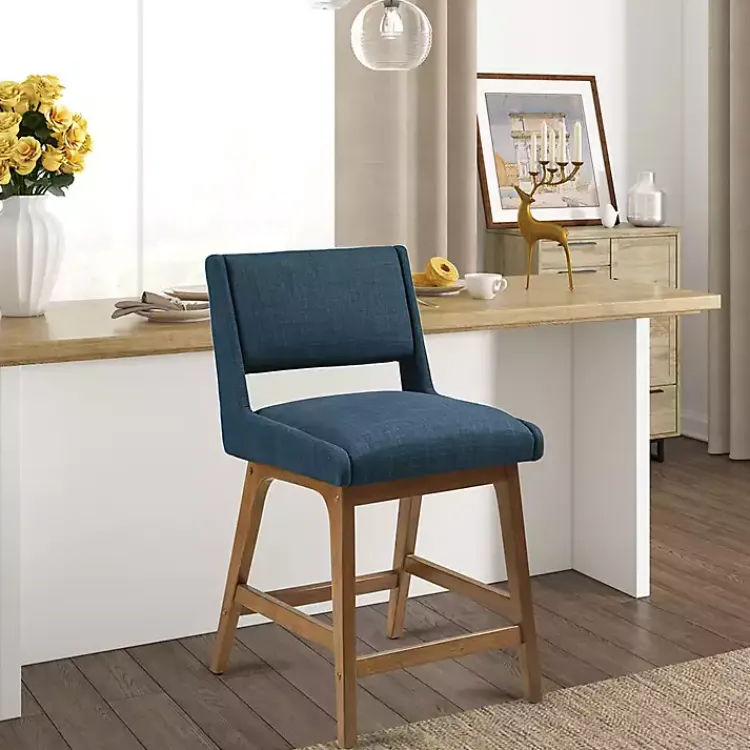 Kirklands Home Bar Stools & Counter Height Stools|Boomerang Modern Counter Stool Blue