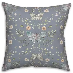 Clearance Botanical Butterfly Throw Pillow Pillows