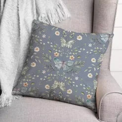 Clearance Botanical Butterfly Throw Pillow Pillows