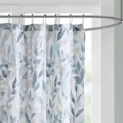 Kirklands Home Shower Curtains|Blue Botanical Microfiber Shower Curtain