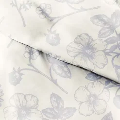Kirklands Home Duvets|Blue Botanical 3-pc. Queen Duvet Cover Set White