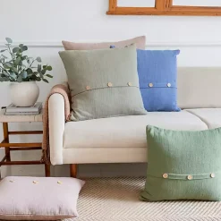 New Buttoned Throw Pillow Pillows