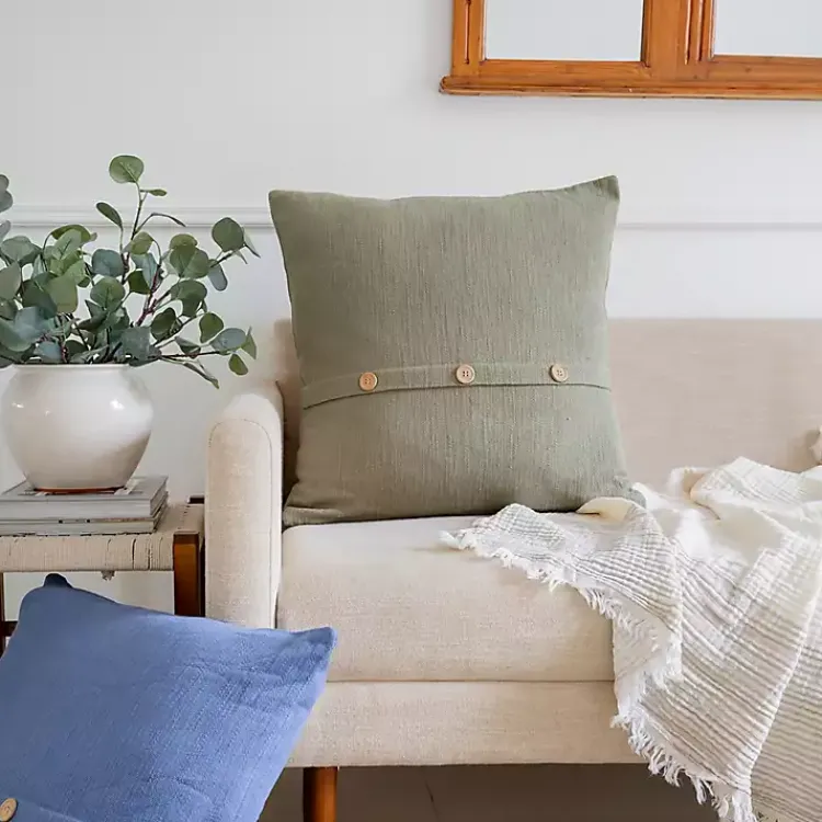 New Buttoned Throw Pillow Pillows
