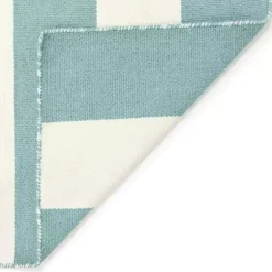 Kirklands Home Outdoor Rugs|Blue Cabana Stripe Indoor/Outdoor Area Rug, 7x9