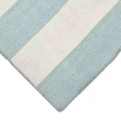 Kirklands Home Outdoor Rugs|Blue Cabana Stripe Indoor/Outdoor Area Rug, 7x9