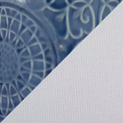 Kirklands Home Table Lamps|Blue Ceramic Embossed Spiro Table Lamp White