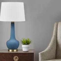 Kirklands Home Table Lamps|Ceramic Zazie Table Lamp Blue