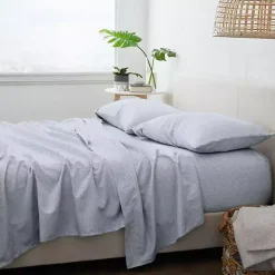 Kirklands Home Bed Sheets|Chambray 3-pc. Twin Sheet Set Blue