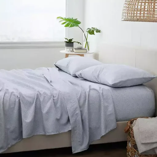 Kirklands Home Bed Sheets|Chambray 3-pc. Twin Sheet Set Blue