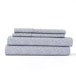 Kirklands Home Bed Sheets|Chambray 3-pc. Twin Sheet Set Blue