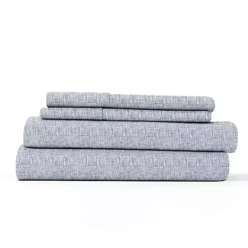 Kirklands Home Bed Sheets|Chambray 3-pc. Twin Sheet Set Blue