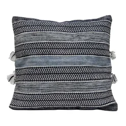 Kirklands Home Outdoor Cushions & Pillows|Chevron Woven Outdoor Pillow Blue