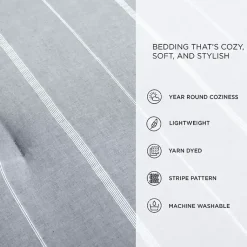 Kirklands Home Comforters|Classic Stripe 3-pc. Full/Queen Comforter Set Blue