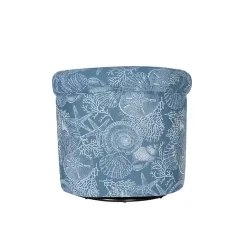 Kirklands Home Accent Chairs|Coastal Bonnie Swivel Accent Chair Blue