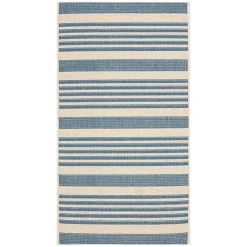 Kirklands Home Outdoor Rugs|Courcy Transitional Outdoor Accent Rug Blue