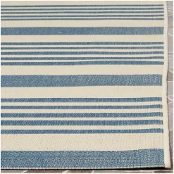 Kirklands Home Outdoor Rugs|Courcy Transitional Outdoor Accent Rug Blue