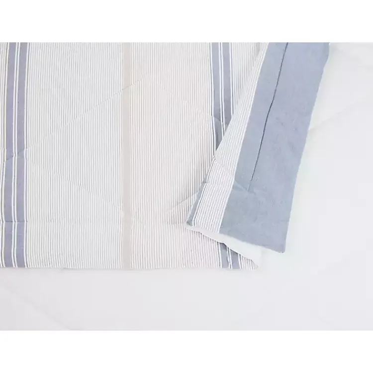 Kirklands Home Comforters|Cream Mason King 3-pc. Comforter Set Blue