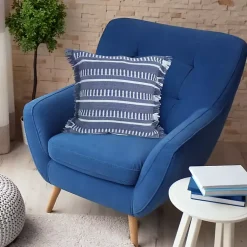 Clearance Blue Dash Stripe Indoor/Outdoor Pillow Pillows