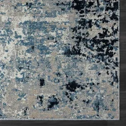 Kirklands Home Area Rugs|Blue Distressed Washable Area Rug, 7x9