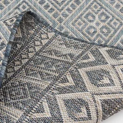 Kirklands Home Outdoor Rugs|Draya Indoor/Outdoor Area Rug, 5x7 Blue