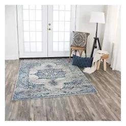 Kirklands Home Area Rugs|Edward Medallion Area Rug, 8x10 Blue