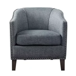 Kirklands Home Accent Chairs|Emery Barrel Accent Chair Blue