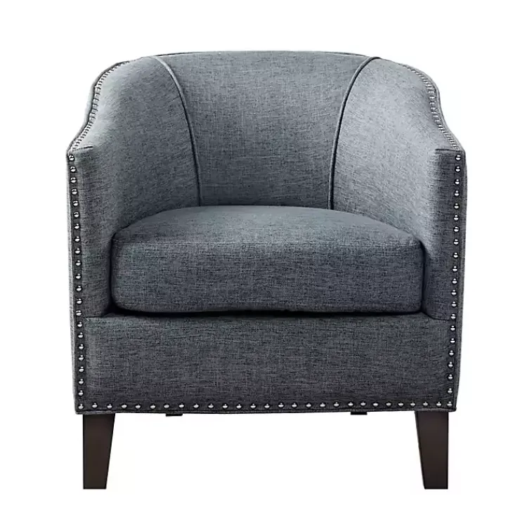 Kirklands Home Accent Chairs|Emery Barrel Accent Chair Blue