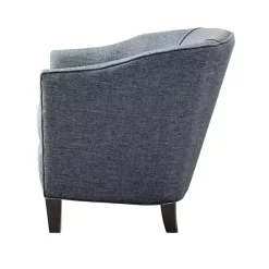 Kirklands Home Accent Chairs|Emery Barrel Accent Chair Blue