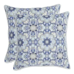 Kirklands Home Outdoor Cushions & Pillows|Emilia Outdoor Throw Pillows, Set of 2 Blue