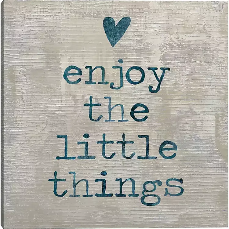 Kirklands Home Wall Quotes & Signs|Blue Enjoy the Little Things Wall Plaque