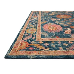 Kirklands Home Area Rugs|Blue Floral Fernanda Wool Area Rug, 5x7