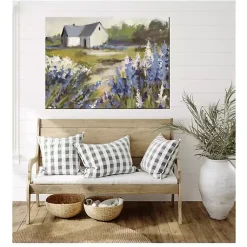 Kirklands Home Outdoor Wall Decor|Blue Floral Meadow Outdoor Canvas Art Print