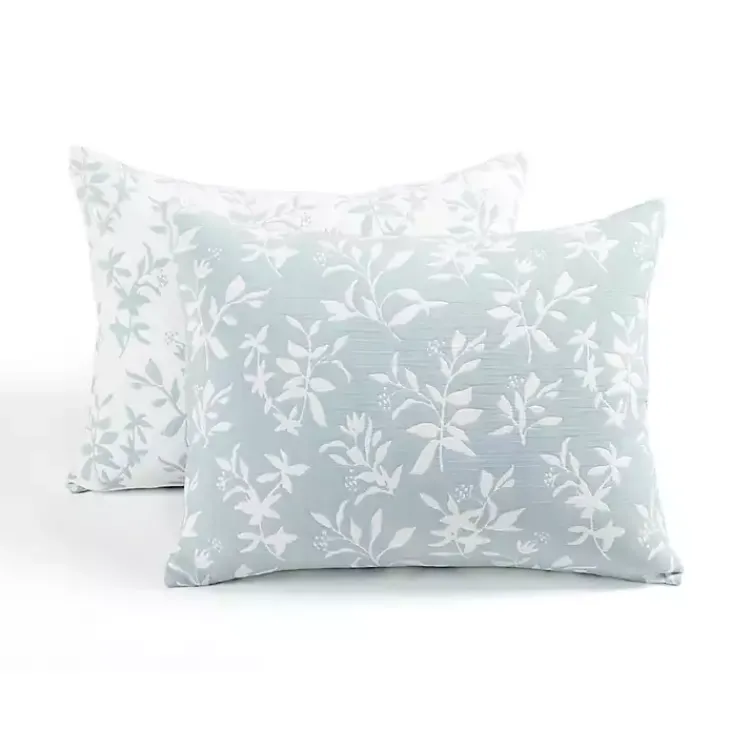 Kirklands Home Quilts|Blue Floral Reversible 3-pc. Full/Queen Quilt Set