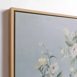 Kirklands Home Canvas Art|Blue Floral Still Life Framed Canvas Art Print