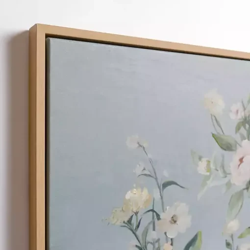 Kirklands Home Canvas Art|Blue Floral Still Life Framed Canvas Art Print