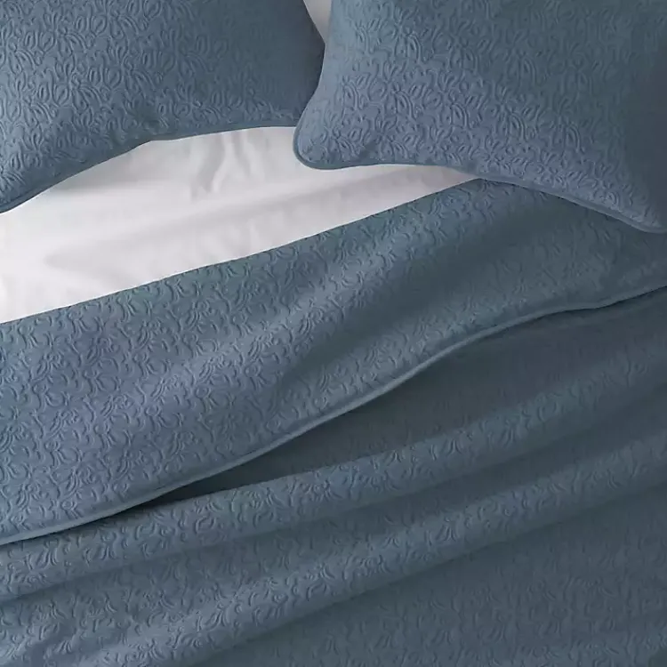 Kirklands Home Quilts|Floral Stitch 2-pc. Twin Quilt Set Blue