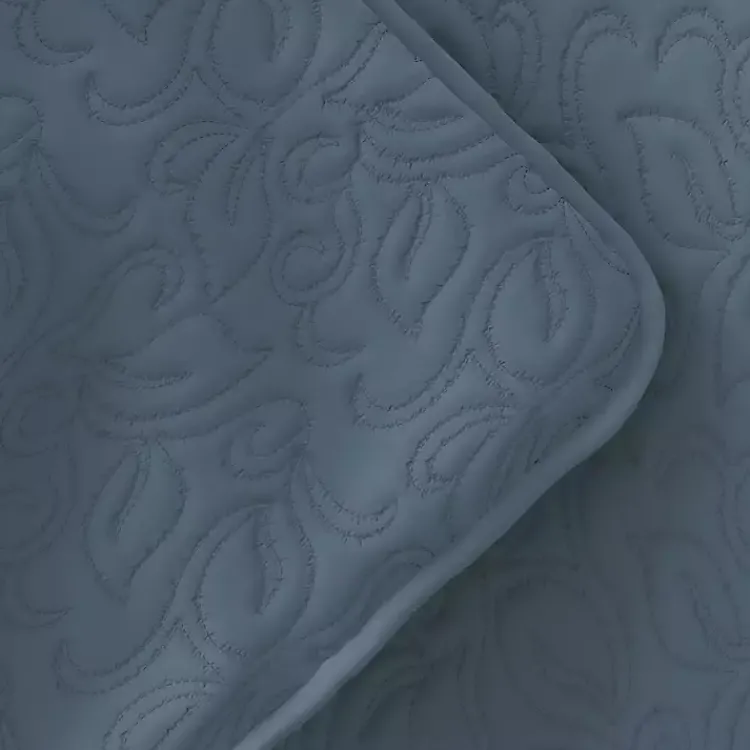 Kirklands Home Quilts|Floral Stitch 2-pc. Twin Quilt Set Blue