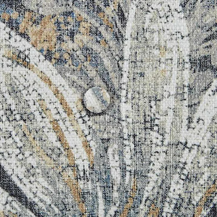 Kirklands Home Accent Chairs|Floral Swivel Mica Glider Accent Chair Blue