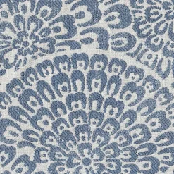 Kirklands Home Benches & Ottomans|Floral Upholstered Square Storage Ottoman Blue