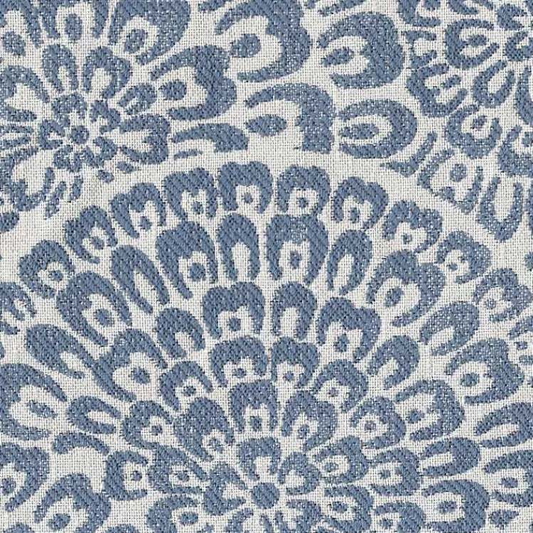 Kirklands Home Benches & Ottomans|Floral Upholstered Square Storage Ottoman Blue