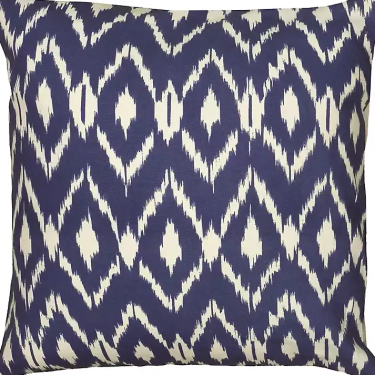 New Blue Fractured Ikat Pillow Pillows