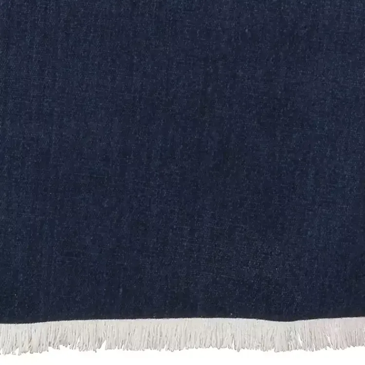 Kirklands Home Table Linens|Fringe Border Table Runner, 72 in. Blue