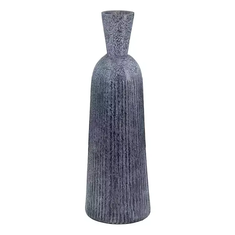 Clearance Grooved Glass Vase, 20in Vases