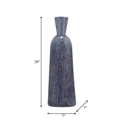 Clearance Grooved Glass Vase, 20in Vases