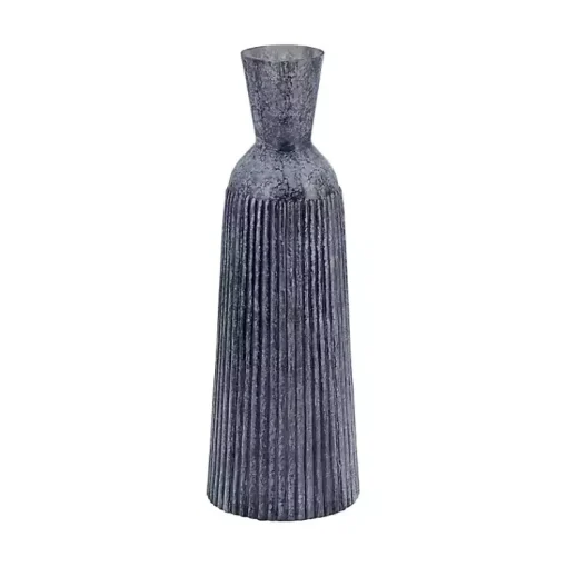 Outlet Grooved Glass Vase, 16in Vases