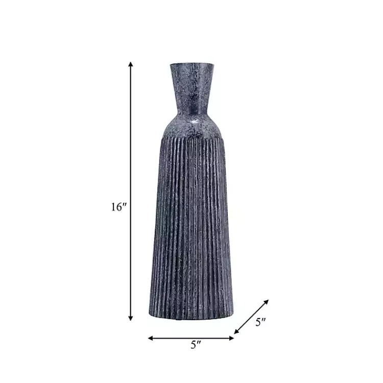 Outlet Grooved Glass Vase, 16in Vases