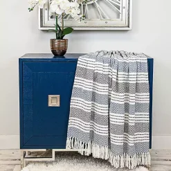 Hot Herringbone Multi Striped Throw Blankets & Throws
