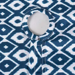 Kirklands Home Outdoor Dining|Blue Ikat Outdoor Tablecloth with Zipper