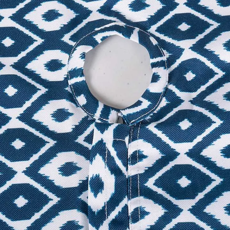 Kirklands Home Outdoor Dining|Blue Ikat Outdoor Tablecloth with Zipper