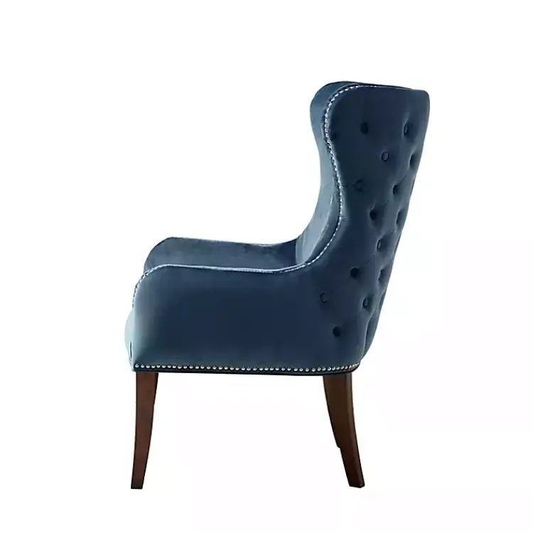 Kirklands Home Accent Chairs|Ivey Button Tufted Accent Chair Blue